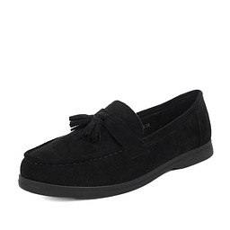 26-12WA-063TS Мокасины женские текстиль/и.кожа черн, INSTREET