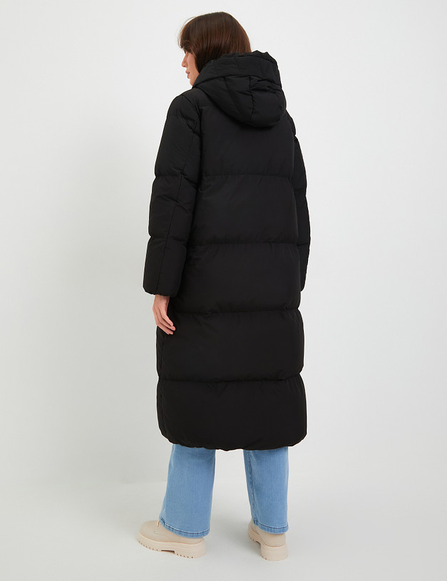Черное женское пальто MASCOTTE 861-3203-2402 | ракурс 2