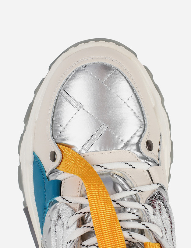 Белые женские кроссовки с яркими вставками MASCOTTE 234-121322-0601 | ракурс 5