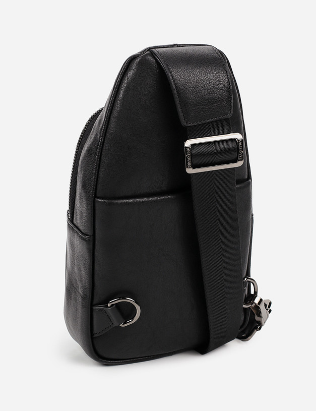Черная мужская сумка-слинг MASCOTTE 604-1120-102 | ракурс 3