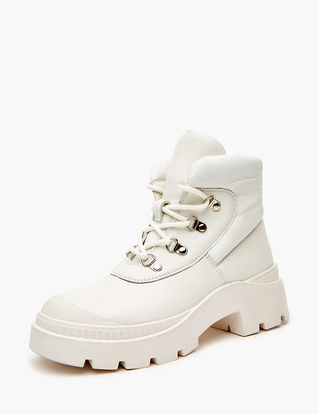 Белые женские зимние ботинки MASCOTTE 233-323631-0101 | ракурс 3