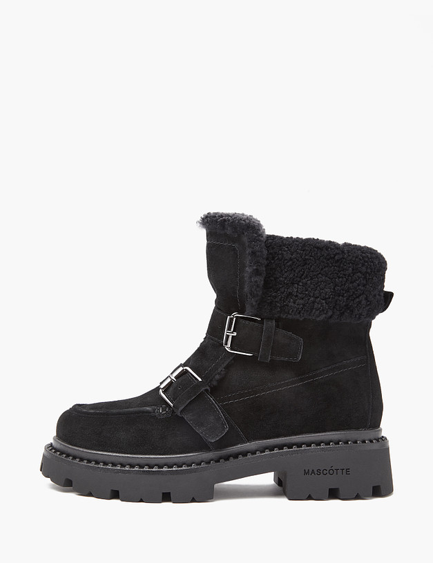 Черные женские зимние ботинки MASCOTTE 233-3201735-3605M | ракурс 1