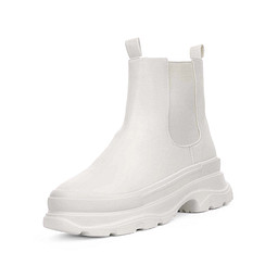 98-32WA-811SN Ботинки женские и.кожа/шерсть-и.мех бел, INSTREET