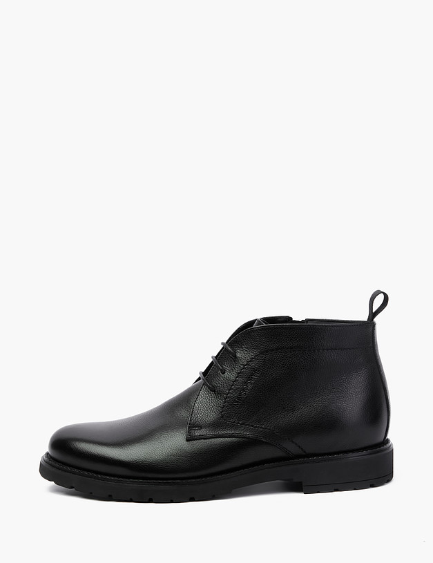 Черные кожаные мужские ботинки MASCOTTE 128-223021-0102 | ракурс 1