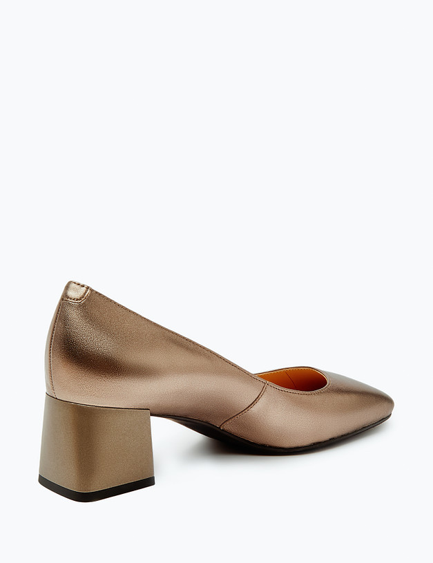 Бронзовые женские туфли на квадратном каблуке MASCOTTE 175-3182612-0117 | ракурс 3