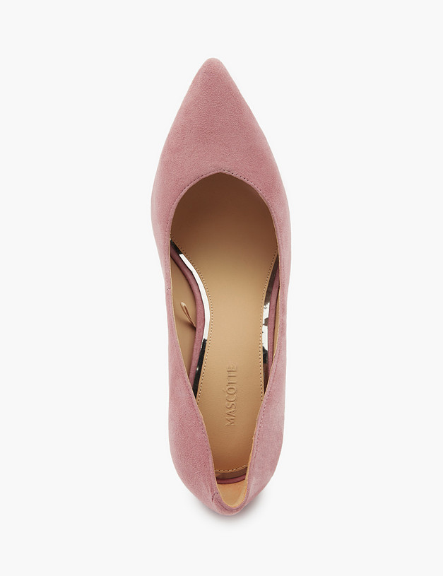 Розовые женские туфли из велюра MASCOTTE 15-2145113-4618M | ракурс 4
