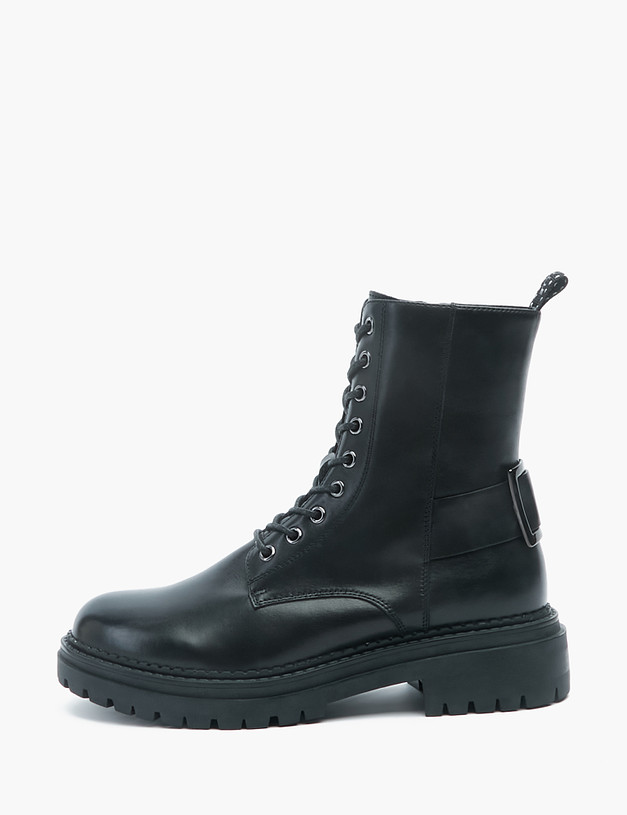 Черные женские ботинки с мехом MASCOTTE 58-226431-0102 | ракурс 1