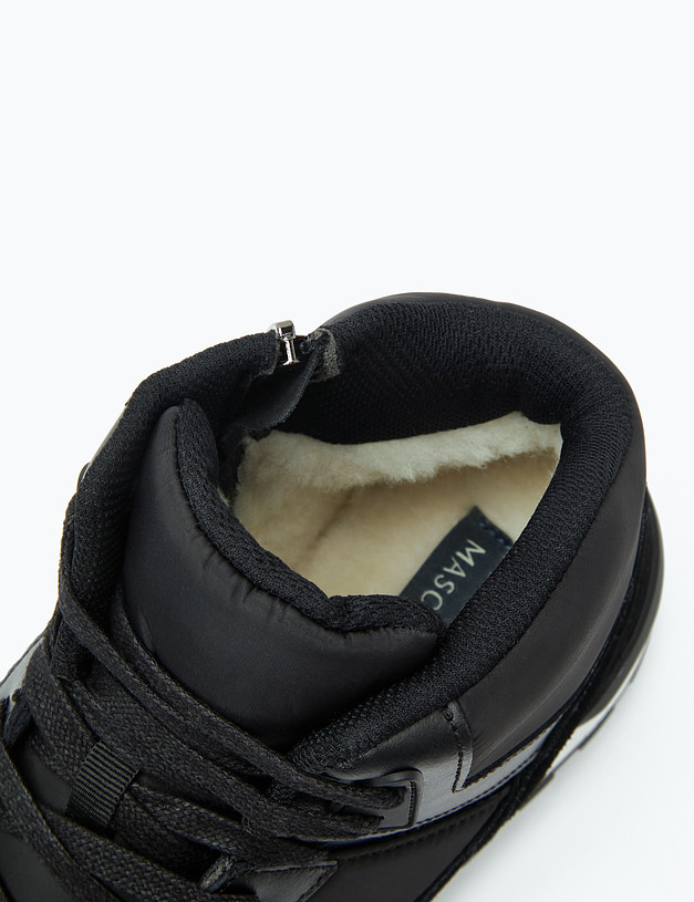 Черные зимние мужские кроссовки MASCOTTE 189-1212355-0602 | ракурс 6