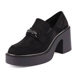 201-42WA-084TS Туфли женские текстиль/и.кожа черн, INSTREET