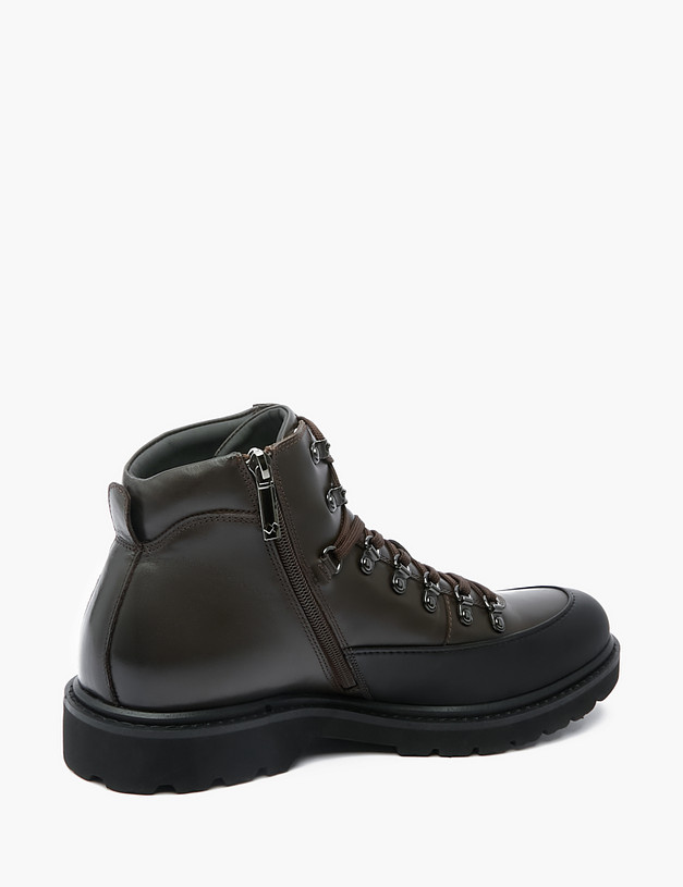 Коричневые кожаные мужские ботинки MASCOTTE 175-220924-0109 | ракурс 4