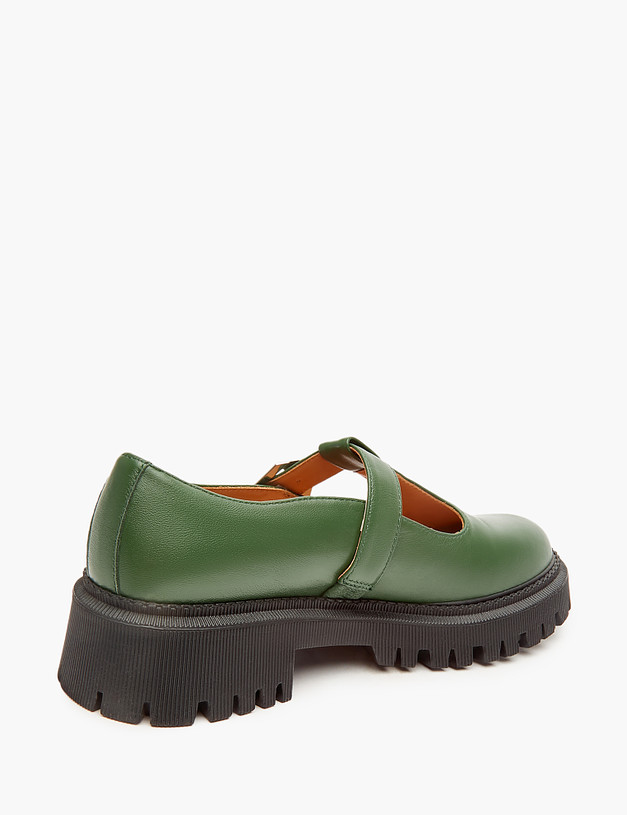 Зеленые женские туфли Мэри Джейн MASCOTTE 234-123516-4575M | ракурс 4