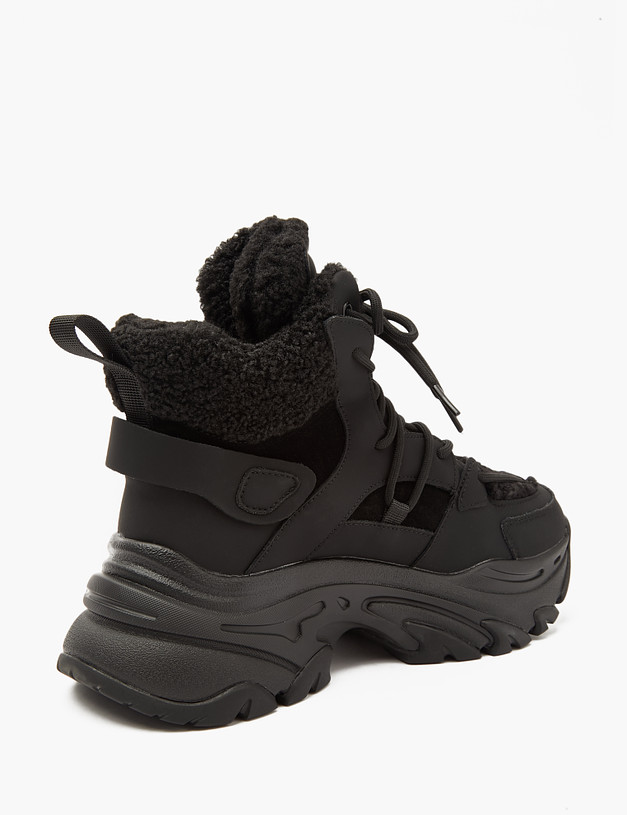 Черные женские ботинки-хайкеры MASCOTTE 36-322021-0602 | ракурс 4