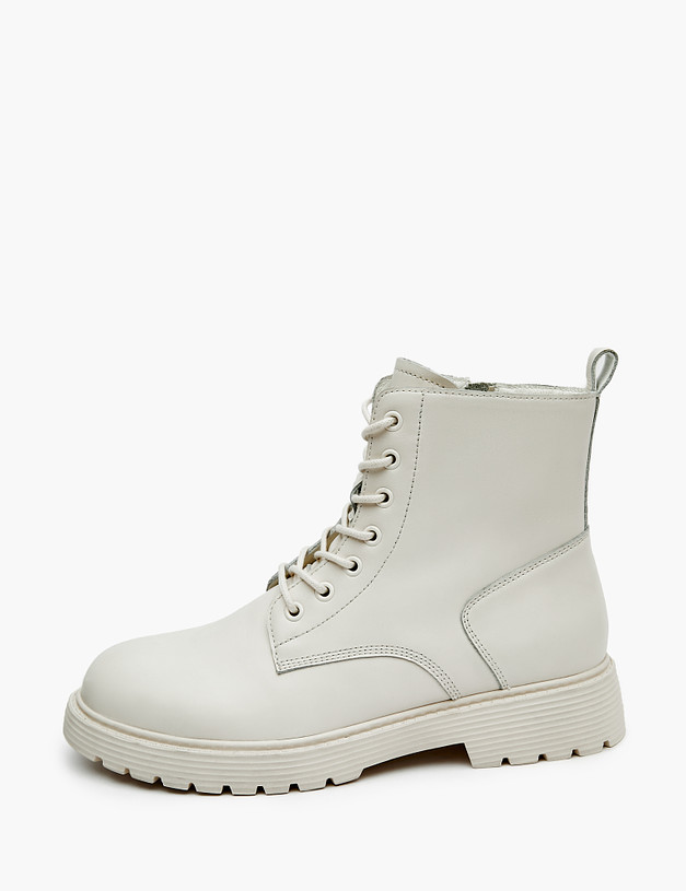 Белые женские зимние ботинки из кожи MASCOTTE 58-321831-4156M | ракурс 1