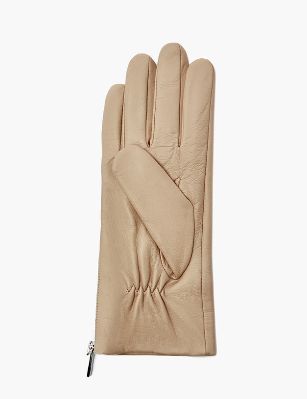 Бежевые женские перчатки MASCOTTE 717-1202-108 | ракурс 2