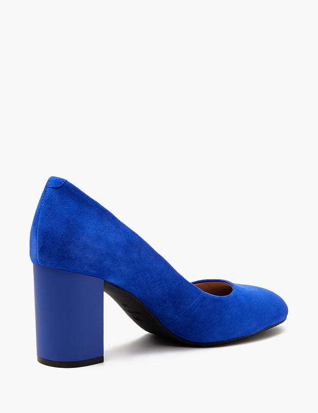 Синие велюровые женские туфли MASCOTTE 175-4123112-4628M | ракурс 3