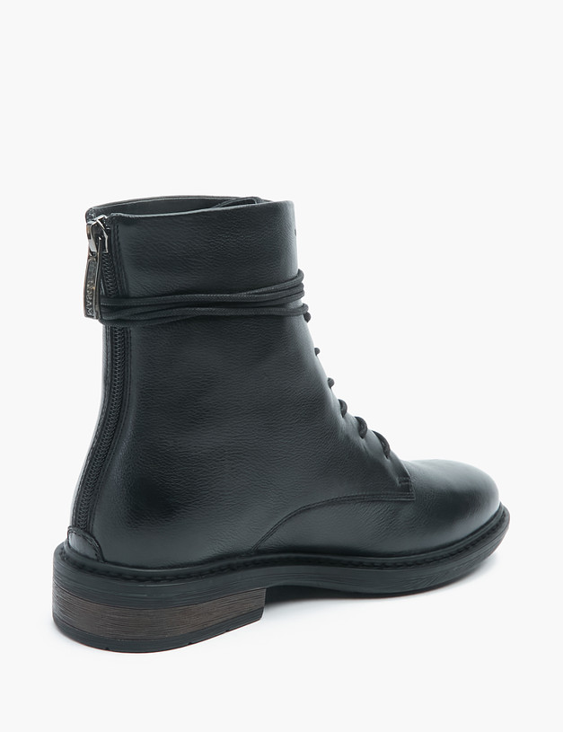 Черные женские ботинки с длинным шнурком MASCOTTE 58-2146023-0102 | ракурс 4