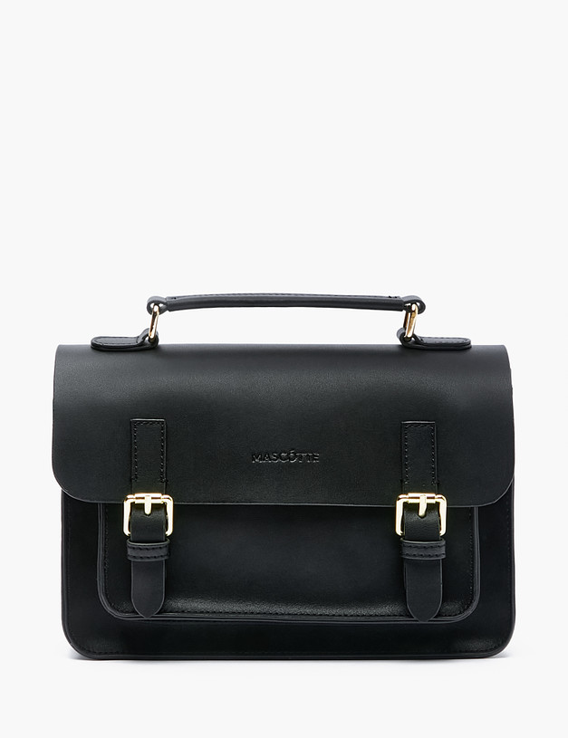 Черная женская сумка с пряжками MASCOTTE 602-2201-602 | ракурс 3