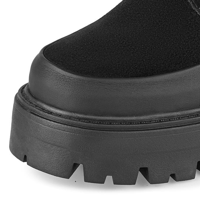 Черные женские кожаные ботинки "Томас Мюнц"