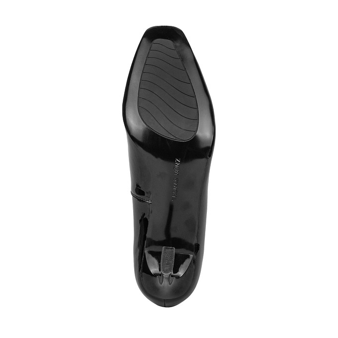 Черные кожаные лакированные туфли на фигурном каблуке для женщин «Томас Мюнц»