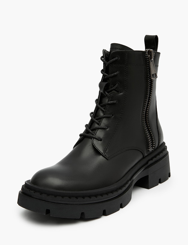 Черные женские ботинки на меху MASCOTTE 175-3202931-3100M | ракурс 2