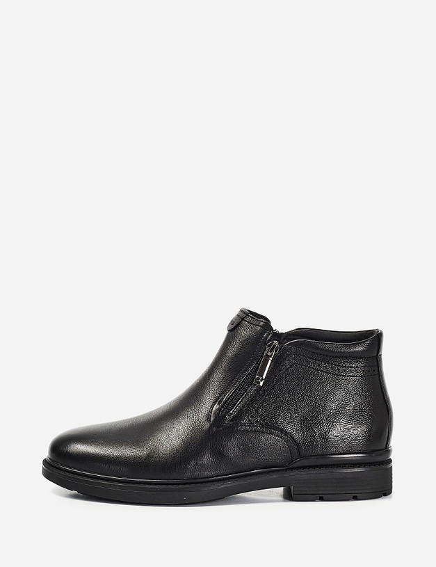 Черные зимние мужские ботинки из кожи MASCOTTE 104-1215133-3180M | ракурс 2