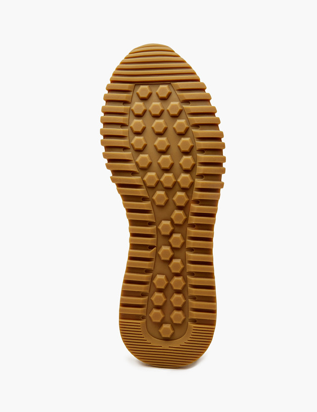Бежевые мужские кроссовки с велюровыми вставками MASCOTTE 98-413521-0208 | ракурс 5