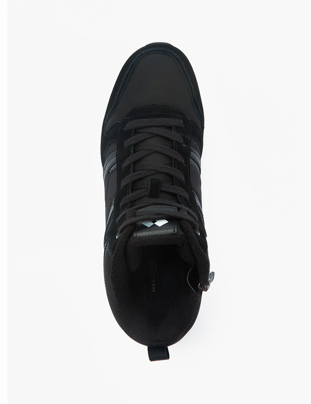 Черные комбинированные мужские ботинки MASCOTTE 189-2215029-0202 | ракурс 4