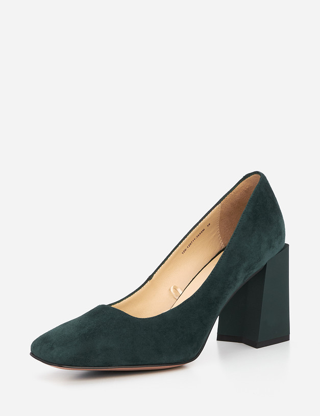 Зеленые женские туфли из велюра MASCOTTE 100-120711-3685M | ракурс 3