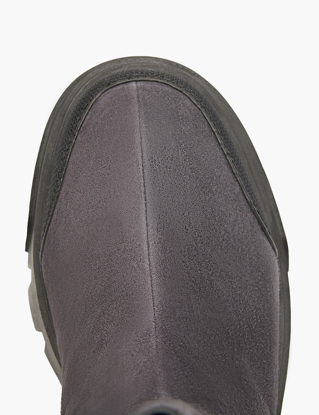 Серые велюровые женские ботинки MASCOTTE 15-3204624-3656M | ракурс 4