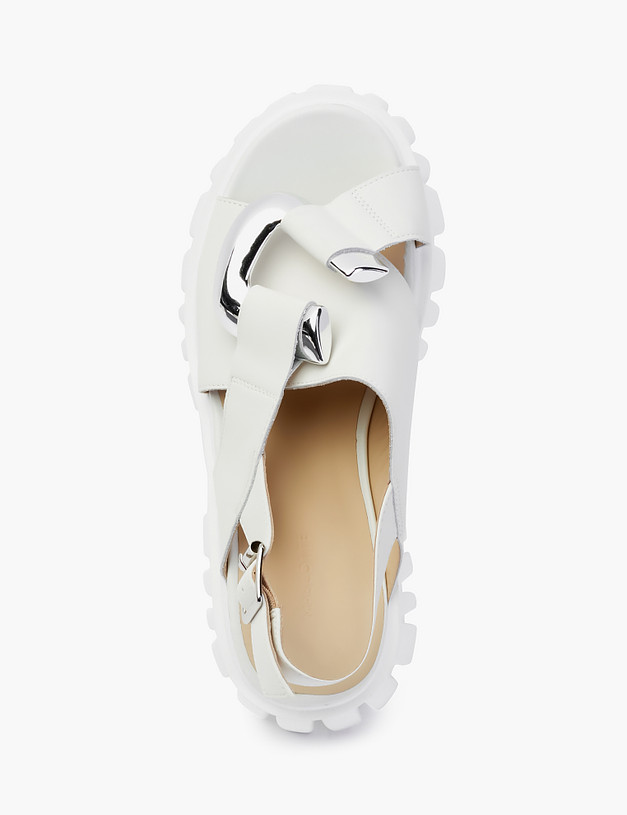 Белые массивные женские сандалии MASCOTTE 25-210912-0601 | ракурс 4
