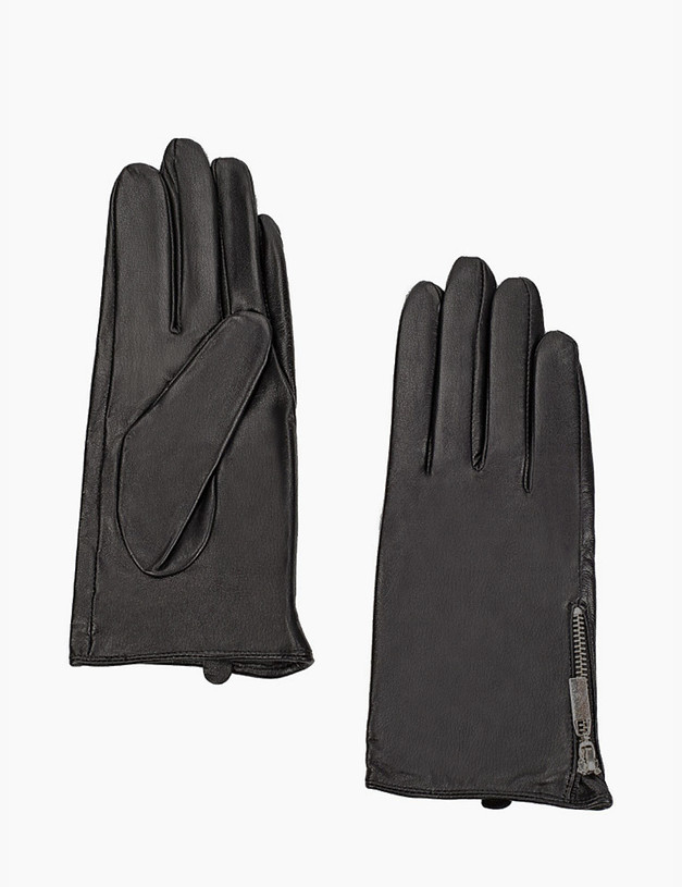 Черные кожаные женские перчатки MASCOTTE 709-1219-102 | ракурс 1
