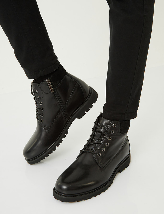 Черные мужские ботинки MASCOTTE 58-120632-3128M | ракурс 1