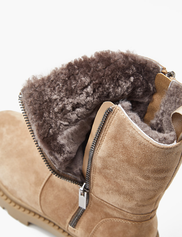 Бежевые женские зимние ботинки MASCOTTE 233-3201736-3671M | ракурс 6
