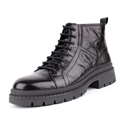 110-32MV-884KN Ботинки мужские нат.кожа/шерсть-и.мех черн, Zenden