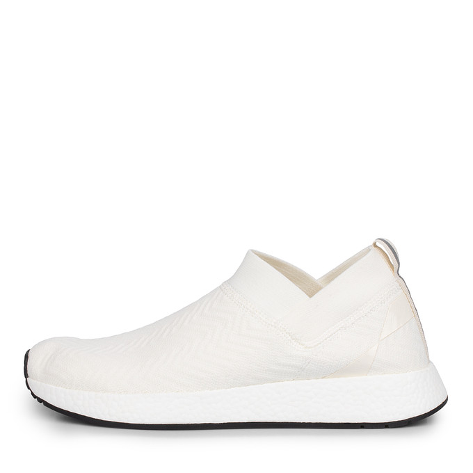 Белые женские текстильные кроссовки-носки O2