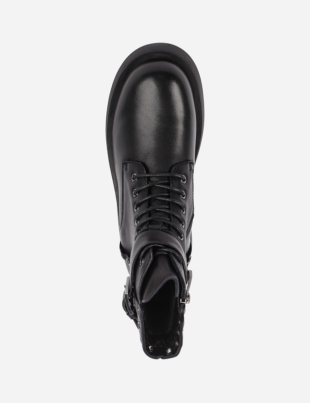 Черные женские ботинки с ремешком MASCOTTE 58-122923-0102 | ракурс 5