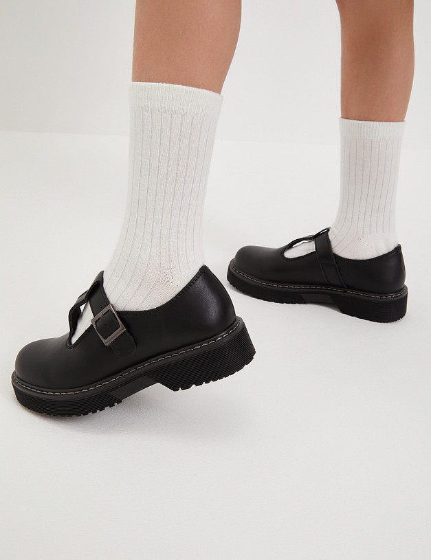 Черные туфли для девочек Мэри Джейн MASCOTTE 250-411021-0602 | ракурс 9