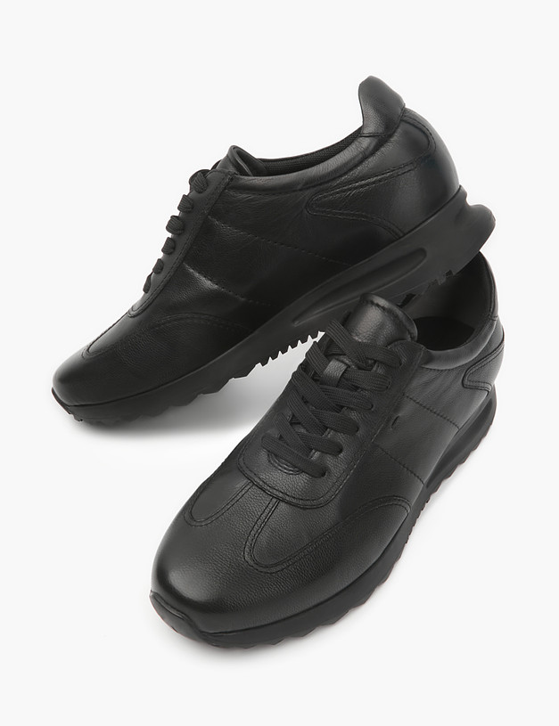 Черные мужские кроссовки из натуральной кожи MASCOTTE 22-2111526-3180M | ракурс 7