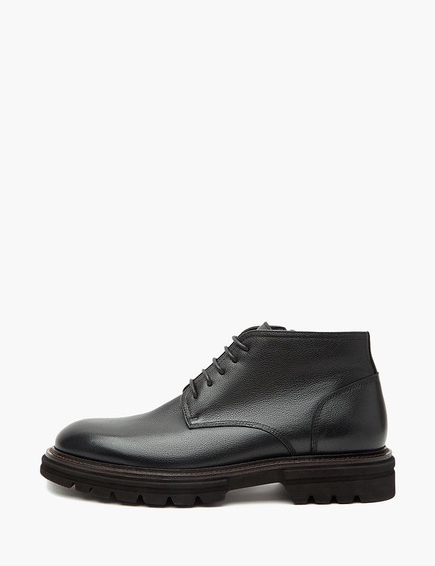 Черные кожаные мужские ботинки MASCOTTE 175-322524-0102 | ракурс 1