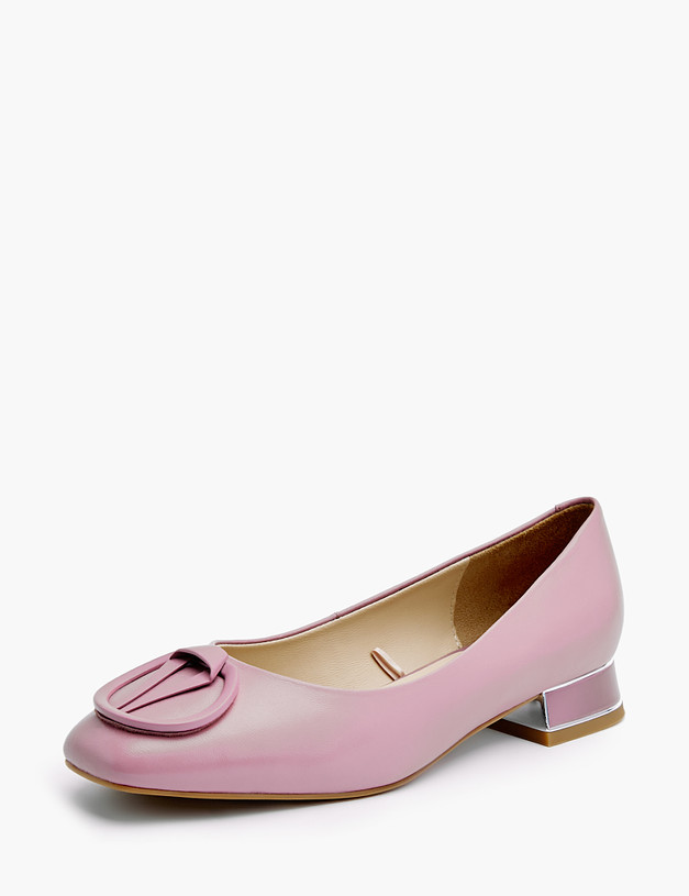 Розовые кожаные женские туфли MASCOTTE 126-210511-6527M | ракурс 2