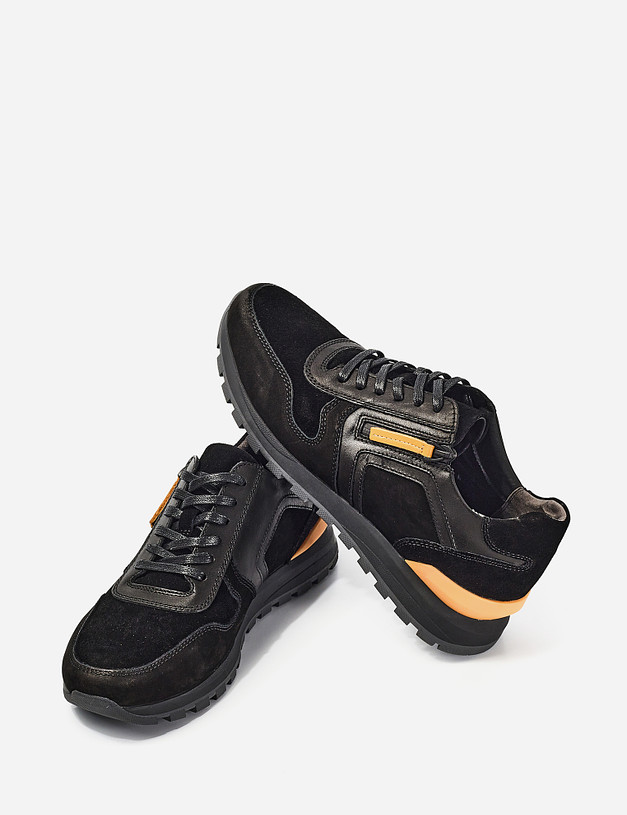 Черные мужские кроссовки с яркими вставками MASCOTTE 22-1212324-3301M | ракурс 6
