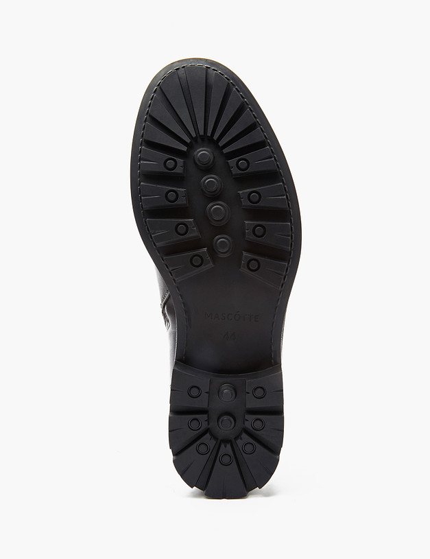 Черные мужские зимние ботинки с перфорацией MASCOTTE 175-321731-0102 | ракурс 5