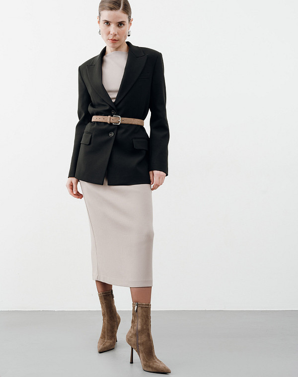 Женские ботильоны на шпильке песочного цвета 7990₽