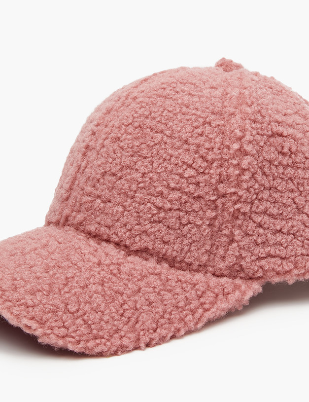 Розовая женская плюшевая кепка MASCOTTE 746-2204-2406 | ракурс 5
