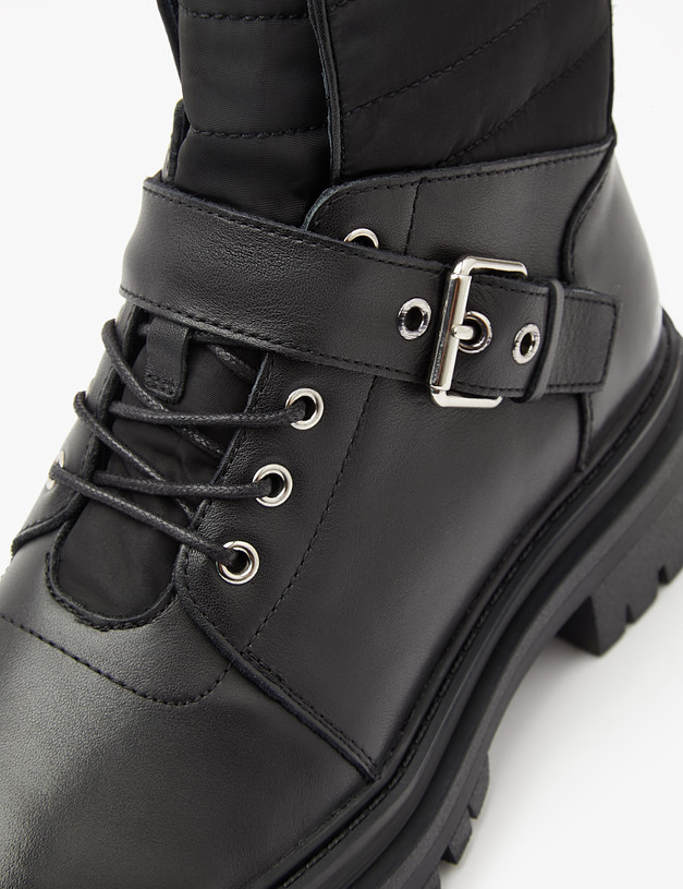 Черные женские зимние ботинки с пряжкой MASCOTTE 58-325632-7100M | ракурс 7