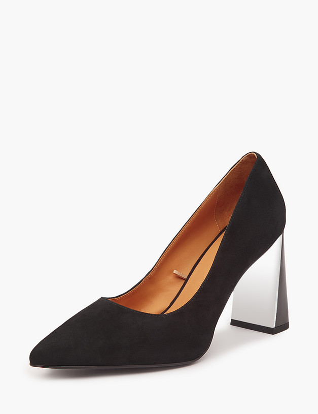 Черные велюровые женские туфли MASCOTTE 100-310711-0602 | ракурс 2