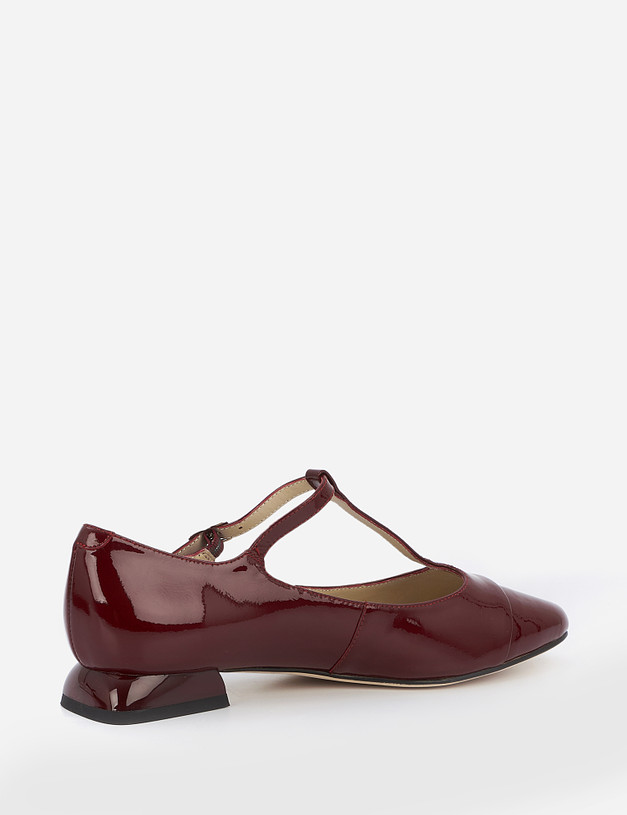 Бордовые женские туфли с ремешком MASCOTTE 126-120211-0705 | ракурс 4