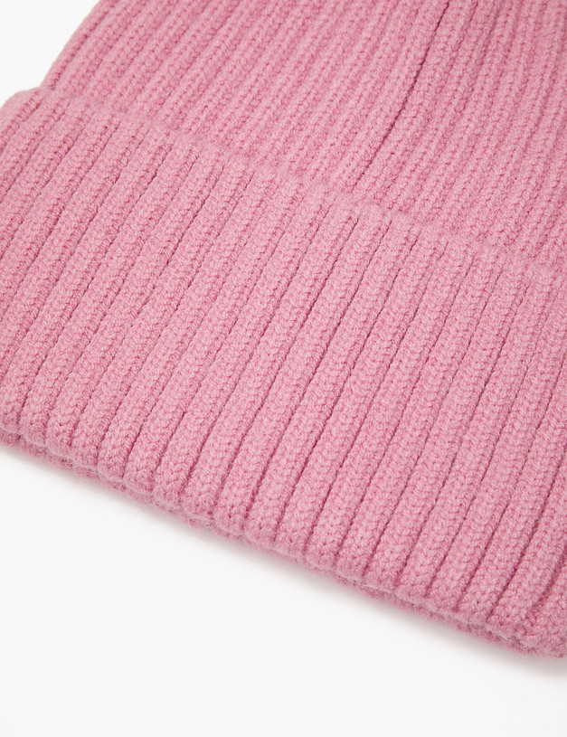 Розовая шапка для девочек MASCOTTE 781-3245-2406 | ракурс 3