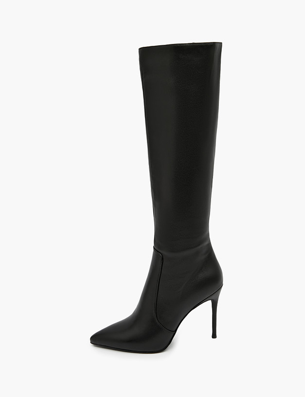 Черные женские сапоги на высоком каблуке MASCOTTE 126-3205922-3100M | ракурс 1