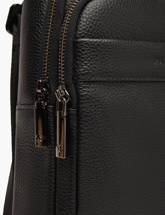 Черная мужская сумка-слинг MASCOTTE 602-3204-102 | ракурс 7